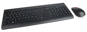 Lenovo Essential Wireless Keyboard and Mouse Combo, Full-size (100%), RF Wireless, AZERTY, Black, M…