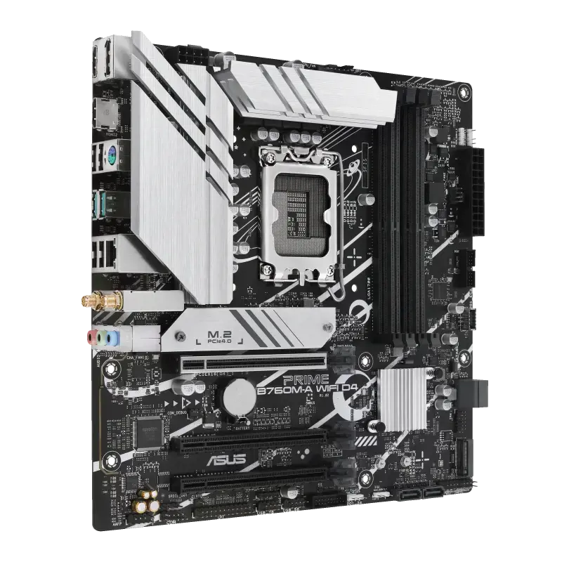 ASUS PRIME B760M-A WIFI D4, "Intel", LGA 1700, "Intel® Celeron®", "Intel® Core™ i3", "Intel® Core™ i5", "Intel® Core™ i7", "Intel® Core™ i9",..., LGA 1700, DDR4-SDRAM, 128 GB
