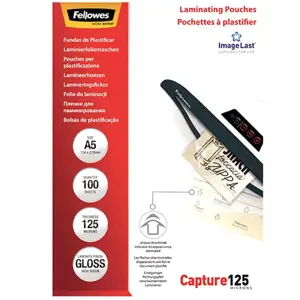 "Fellowes ImageLast" A3 125 mikronų laminavimo maišelis - 100 pakuočių, skaidrus, plastikinis, A3, 420 mm, 297 mm, 1 mm