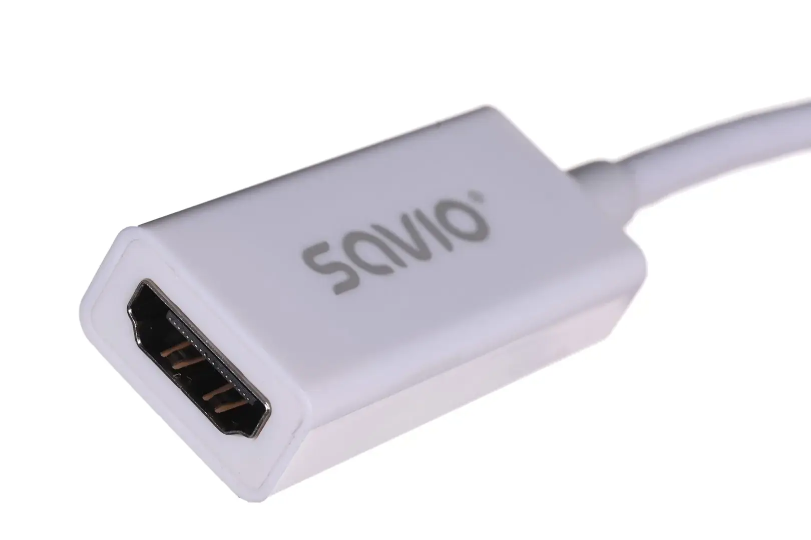 SAVIO cl-57 adapteris (Mini DisplayPort M - HDMI F; 0,10 m; balta spalva)