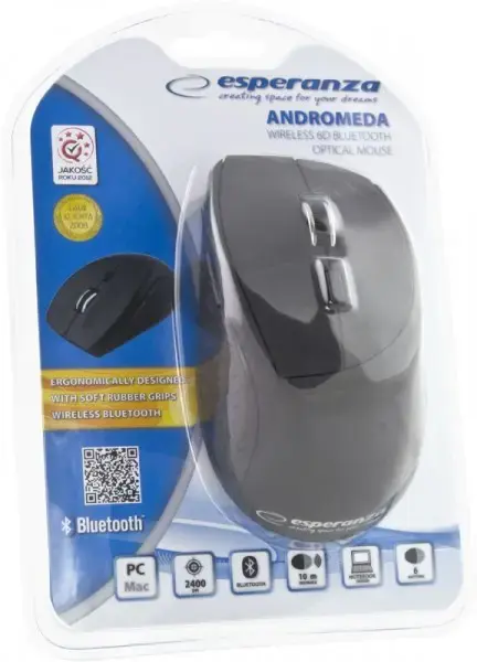 ESPERANZA EM123K BLUETOOTH OPTICAL MOUSE 6D ANDROMEDA BLACK