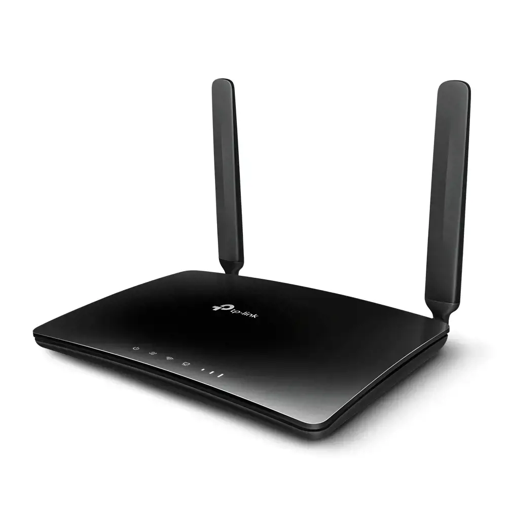 TP-Link TL-MR150, "Wi-Fi 4" (802.11n), vienos juostos (2,4 GHz), Ethernet LAN, 3G, juodas, stalinis maršrutizatorius