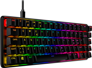 HyperX Alloy Origins 65 - Mechanical Gaming Keyboard - HX Red (NO Layout), 65%, Wired, USB, Mechanical, RGB LED, Black