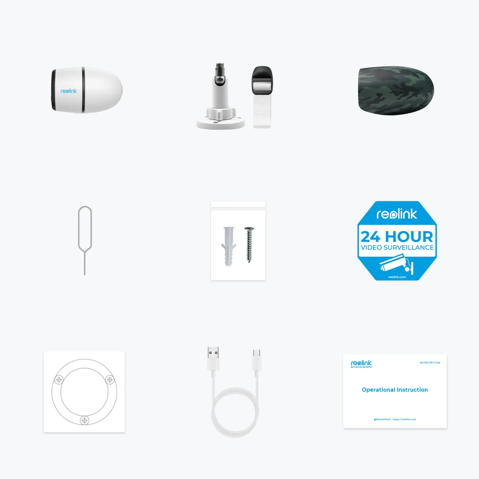 Reolink Go Series G330, IP security camera, Outdoor, Wireless, Google Assistant, Wall, White