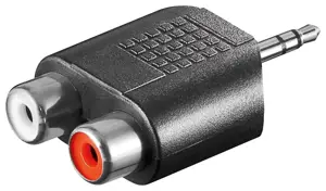 "Goobay" RCA adapteris. AUX lizdas 3,5 mm vyriškas į 2 stereofoninius moteriškus 11604