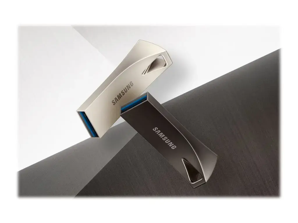 SAMSUNG BAR PLUS 64GB USB 3.1 šampano sidabro spalvos