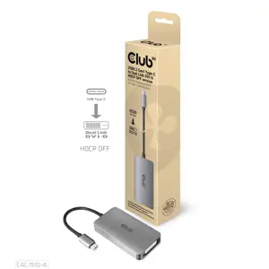 CLUB3D USB3.2 Gen1 Type-C to Dual Link DVI-D HDCP OFF version Active Adapter M/F for Apple Cinema D…