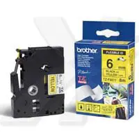 Brother TZe-FX611, Black on yellow, TZe, Brother, 6 mm, 8 m, 1 pc(s)