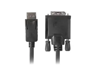 LANBERG CA-DPDV-10CU-0018-BK "Lanberg" kabelis Displayport(M) V1.2->DVI-D(M)(24+1) 1,8 m juodas DUA…