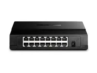 "TP-Link" 16 prievadų 10/100 Mbps stalinis komutatorius, nevaldomas, "Fast Ethernet" (10/100), dvipusis duomenų perdavimas, montuojamas ant sienos