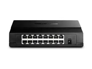 "TP-Link" 16 prievadų 10/100 Mbps stalinis komutatorius, nevaldomas, "Fast Ethernet" (10/100), dvipusis duomenų perdavimas, montuojamas ant sienos