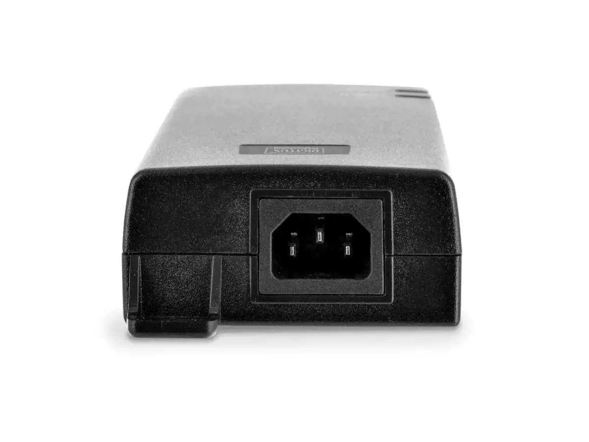 DIGITUS PoE ultra galios valdymo injektorius 48V 60W 10/100/1000 Mbps RJ45 LAN įvestis RJ45 PoE išvestis max 100m