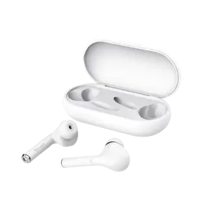 "Trust Nika", "True Wireless Stereo" (TWS), skambučiai / muzika, 20 - 20000 Hz, 5 g, ausinės, baltos spalvos