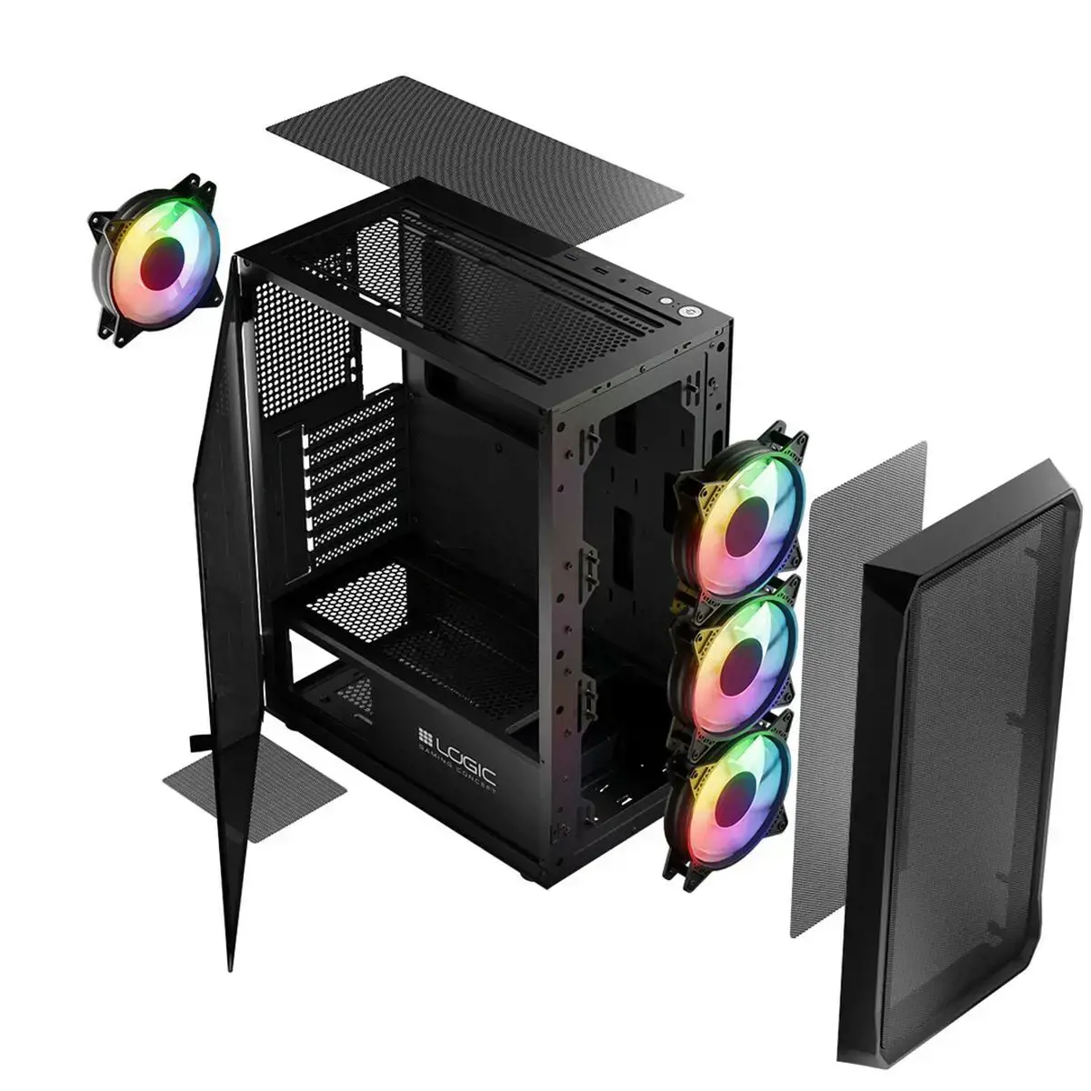 Logic PORTOS ARGB MINIDI USB 3.0 korpusas Juodas