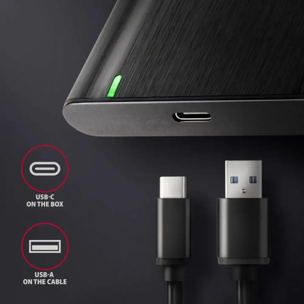 AXAGON EE25-A6C USB-C 3.2 Gen 1 - SATA 6G 2,5" išorinis SCREWLESS ALU RAW langelis BLACK