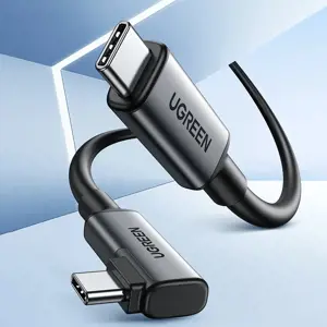 Ugreen angled cable USB Type C - USB Type C for charging 60W | data transmission with VR goggles support (e.g. Oculus Quest 2) 5m black (US551)