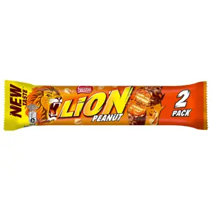 NESTLE LION 2 PACK vaflinis batonėlis Su žemės riešutais 62g
