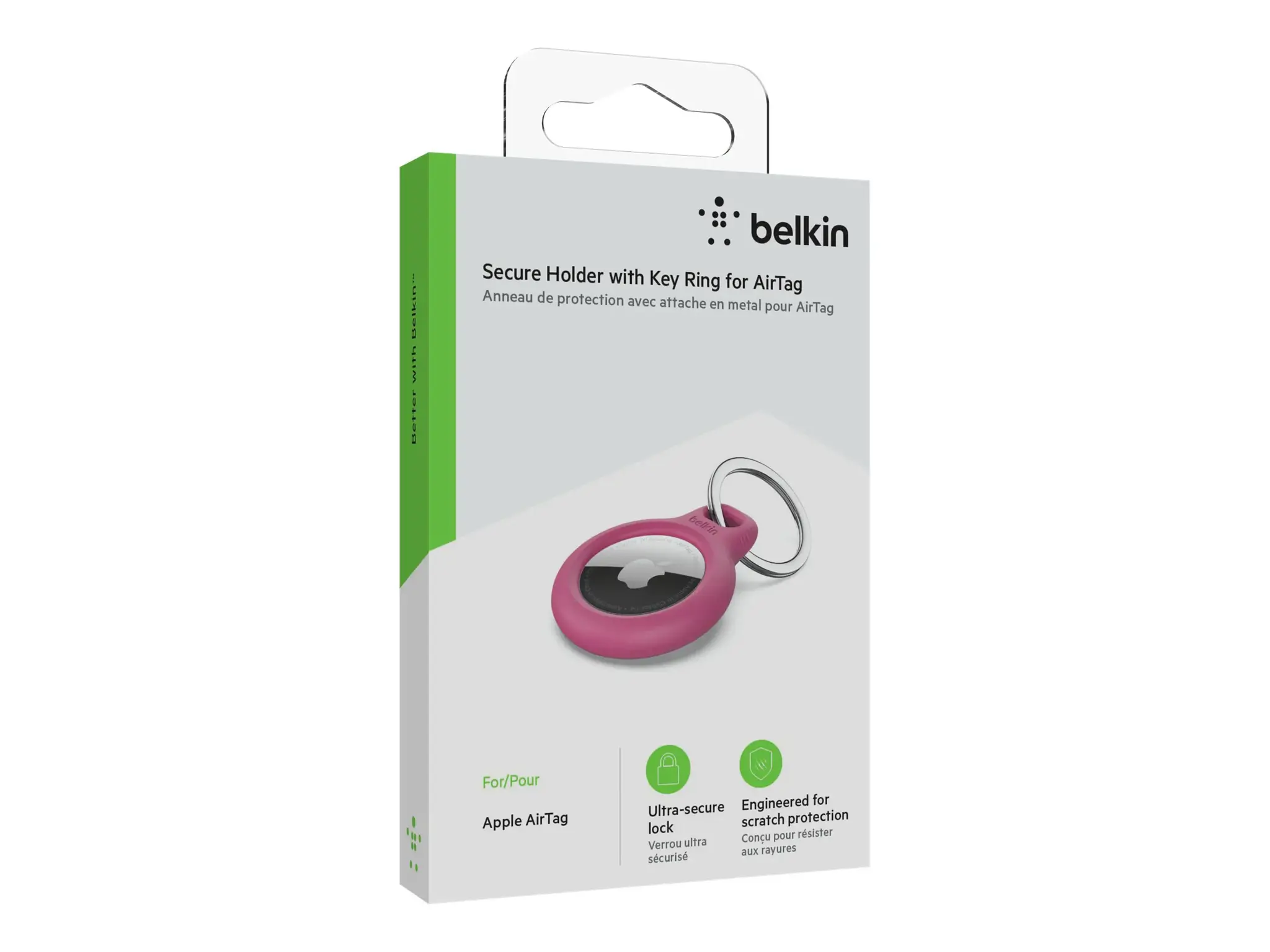 Belkin F8W973btPNK, Raktų ieškiklio dėklas, rožinis, atsparus įbrėžimams, 1 vnt., "AirTag