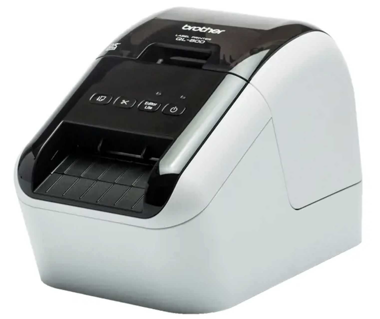 Brother QL-800, DK, tiesioginio terminio spausdinimo, 300 x 600 DPI, 148 mm/s, laidinis, juodas, pilkas