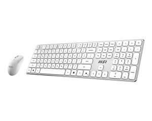 MSI FORGE K210 WIRELESS COMBO WHITE US | Keyboard and Mouse Set | Wireless | Mouse included | US | White