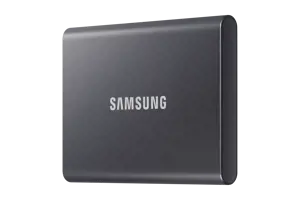 "Samsung" nešiojamasis SSD diskas T7, 1000 GB, C tipo USB, 3.2 Gen 2 (3.1 Gen 2), 1050 MB/s, apsauga nuo slaptažodžio, pilkas