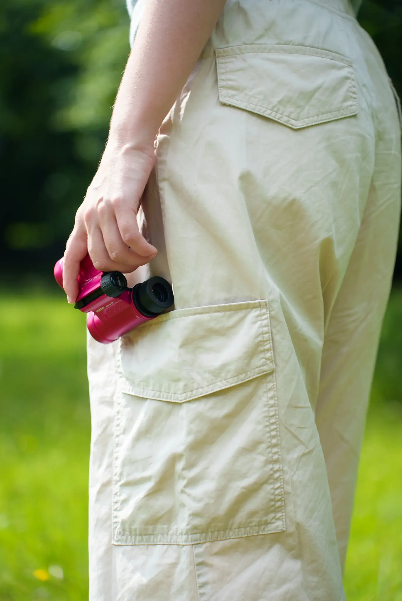 "Pentax" žiūronai UD 9x21, rožinės spalvos