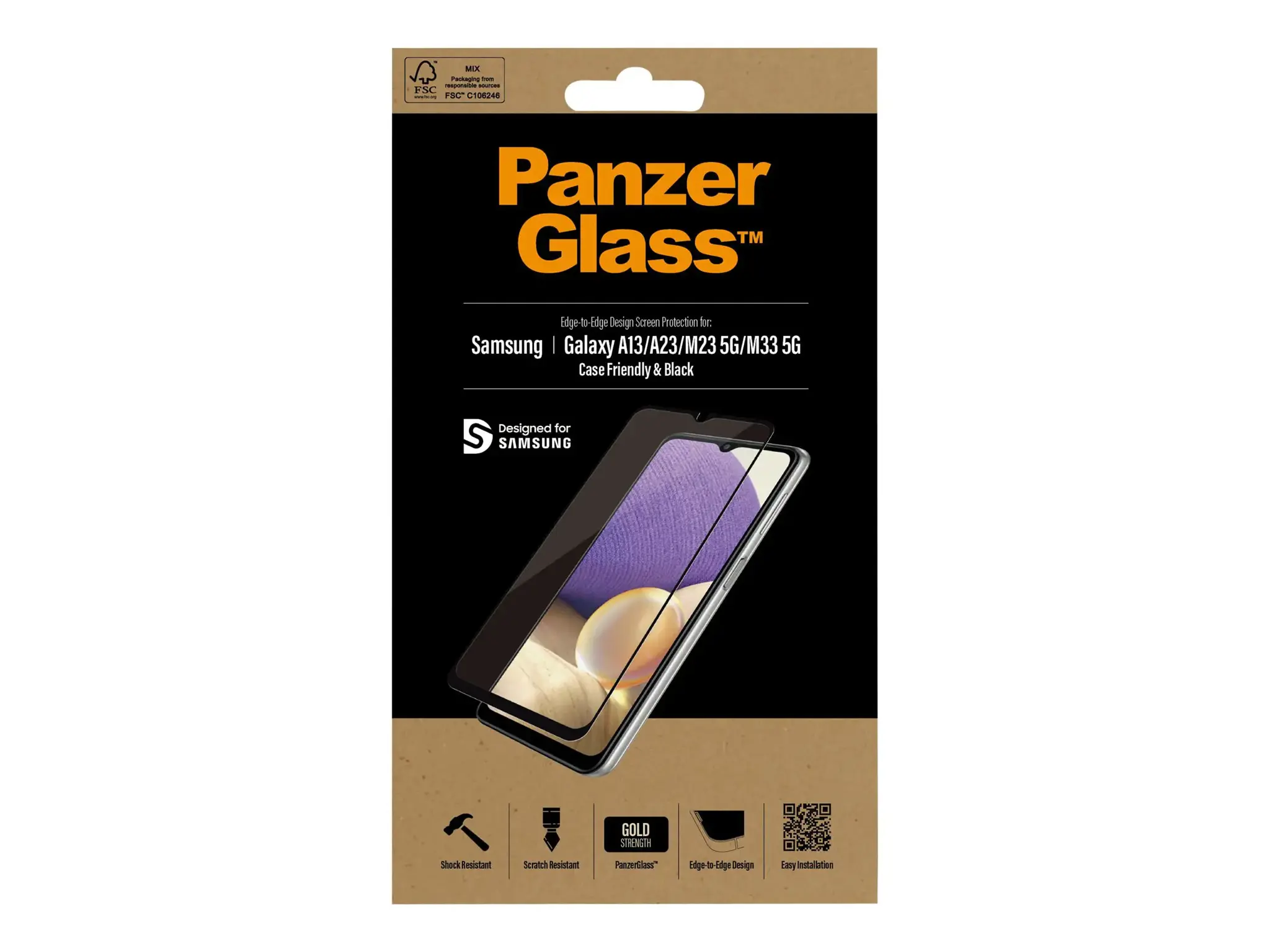 PanzerGlass ™ Samsung Galaxy A13 | A23 | A23 5G | M13 | M23 5G | M33 5G, Skaidri ekrano apsauga, Samsung, Samsung, Samsung - Galaxy A13, Samsung - Galaxy A13, Samsung - Galaxy M23 5G, Samsung - Galaxy M33 5G, Samsung - Galaxy A23, atspari įbrėžimams, atspari smūgiams, skaidri, 1 vnt.