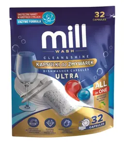 MILL CLEAN&SHINE Ultra Dishwasher Capsules, 32 capsules, 3K.D