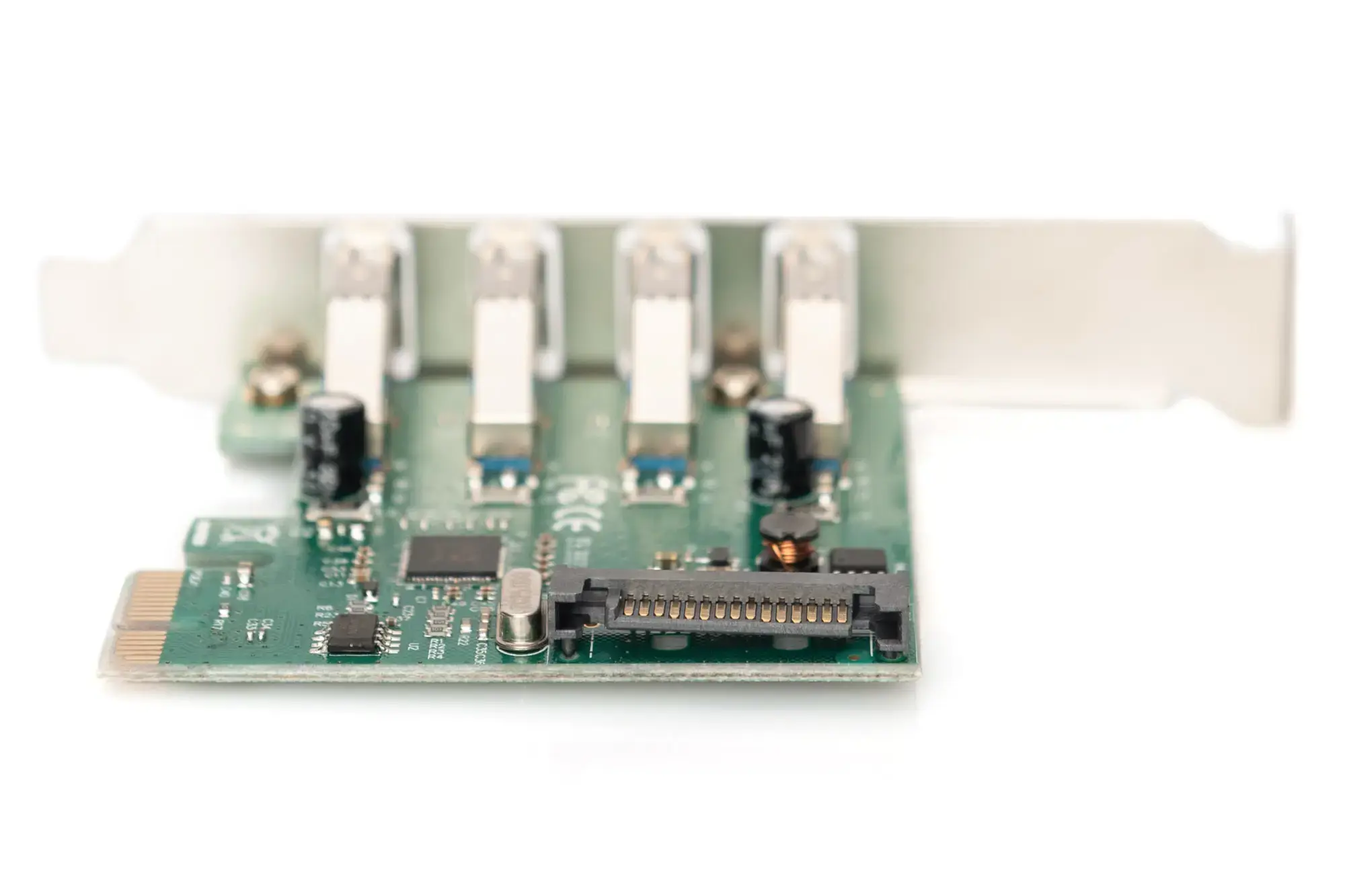 DIGITUS USB 3.0 4 prievadų PCI Express papildoma plokštė 4 prievadai A / F Išorinis VL805 mikroschemų rinkinys