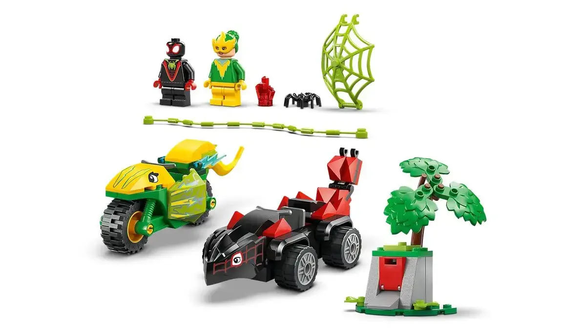 LEGO MARVEL 11198 Spin and Electro Dinosaur Vehicle Chase
