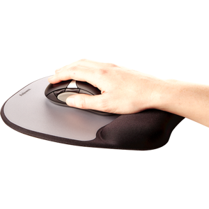 Fellowes 9175801, juoda, sidabrinė, vienspalvė, audinys, atminties putos, riešo atrama