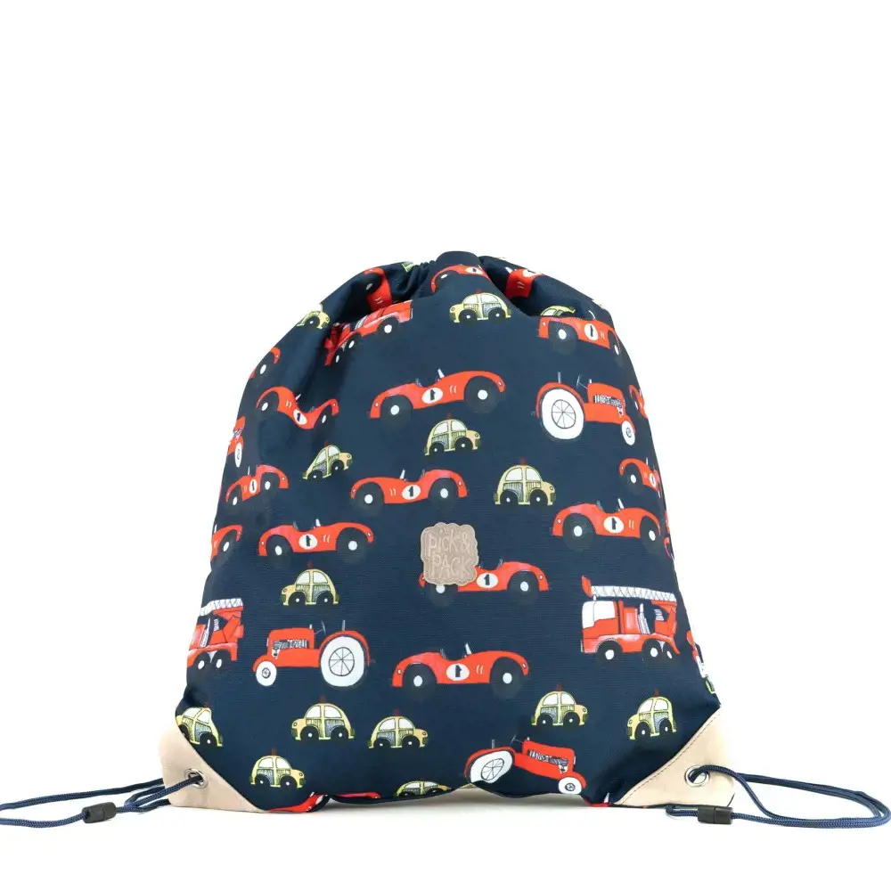 Pick & Pack vaikiškas sportinis maišelis - mašinos