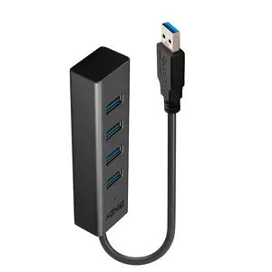 "Lindy" 4 prievadų USB 3.0 šakotuvas, USB 3.2 Gen 1 (3.1 Gen 1) Type-A, USB 3.2 Gen 1 (3.1 Gen 1) T…