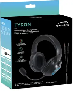 "Speedlink" ausinės Tyron RGB Stereo (SL-860016-BK)