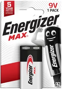 Energizer Max 426660 9V 6LR61 akumuliatorius, 1 vnt., Eco pakuotė