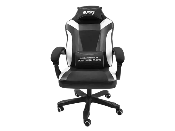 NATEC Fury žaidimų kėdė Avenger M+ juoda-balta