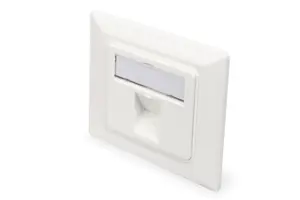 Digitus | Wallplate for Keystone Modules, German type, middle plate 50x50 mm, frame 80x80 mm | DN-9…