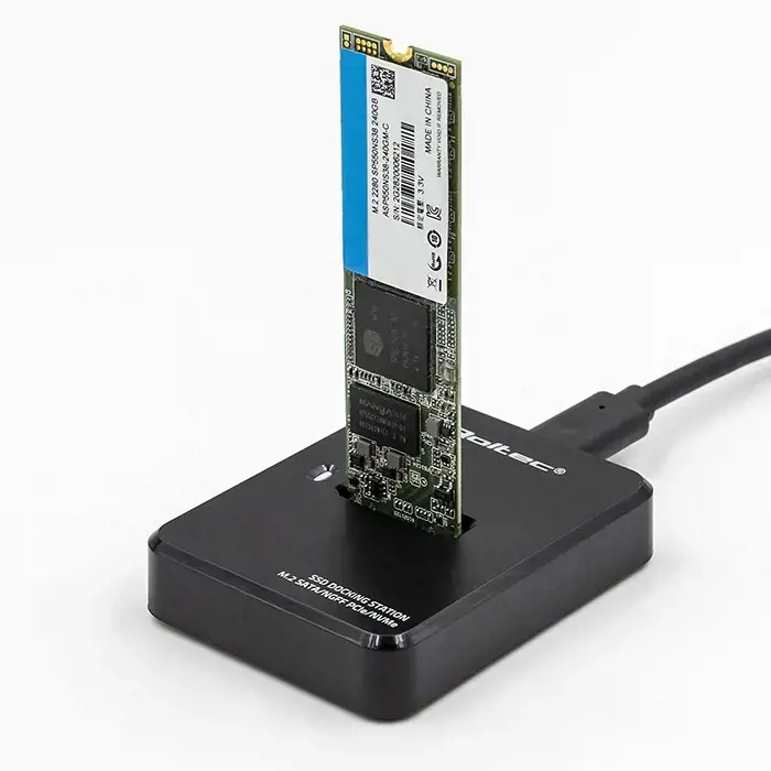 QOLTEC 50313 Prisijungimo stotelė SSD M.2 SATA PCIe NGFF NVMe USB 3.1