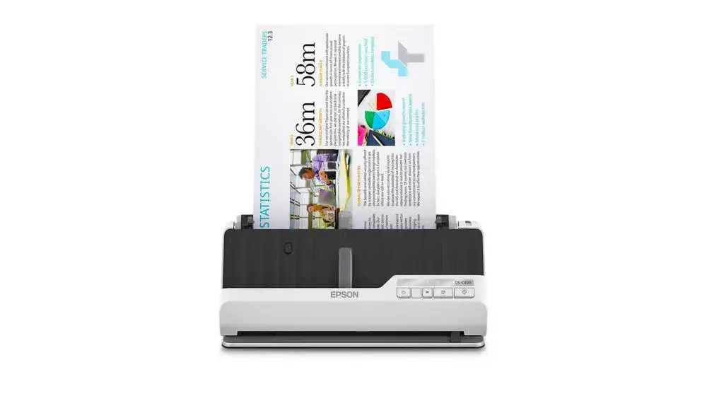 Epson DS-C490, 215,9 x 5588 mm, 600 x 600 DPI, 30 bitų, 24 bitų, 8 bitų, ADF + lapų skaitytuvas
