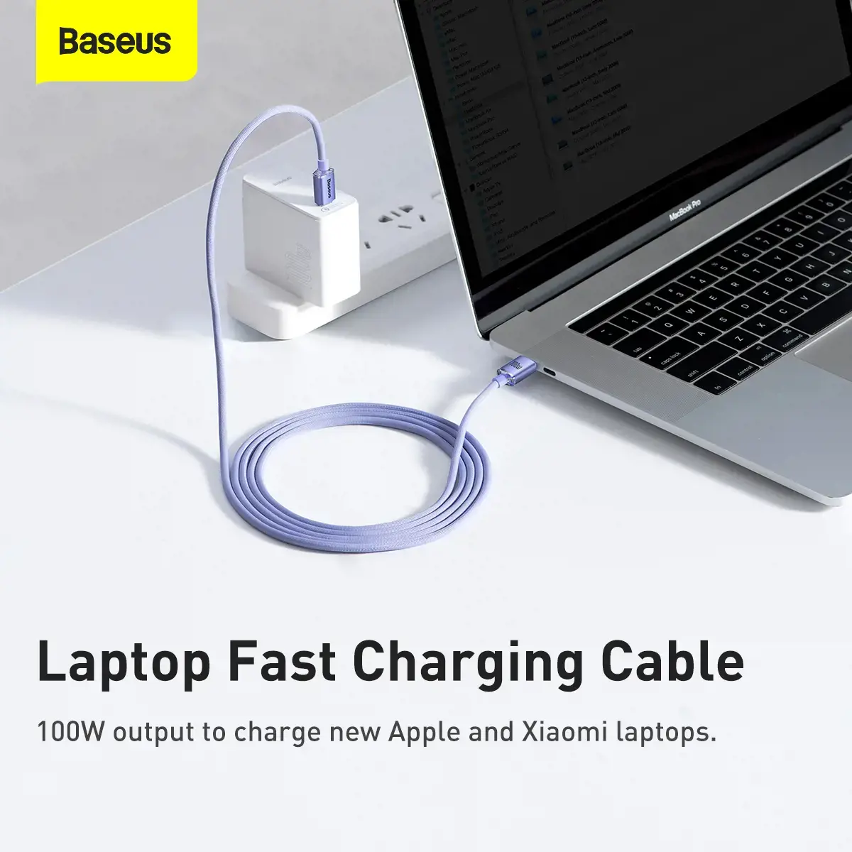 Baseus Crystal Shine Series cable USB cable for fast charging and data transfer USB Type C - USB Type C 100W 2m purple (CAJY000705)