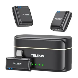 TELESIN wireless tie microphone + powerbank for phones (USB-C)