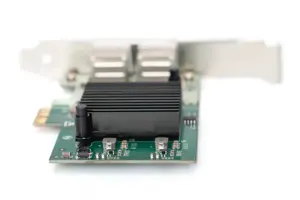 DIGITUS DN-10132 Gigabit Ethernet PCI Express kortelė 2 prievadų 32 bitų žemo profilio laikiklis "Intel" mikroschemų rinkinys