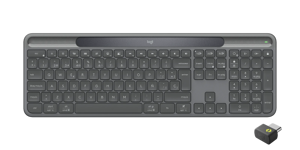 Logitech Signature Slim Solar+ K980 for Business Belaidė klaviatūra, RF+Bluetooth, US Int, Graphite