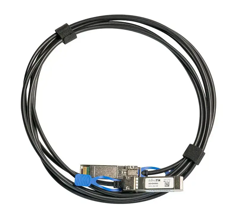 MIKROTIK 3 m tiesioginio prijungimo kabelis SFP 1G SFP+ 10G 25G SFP28 palaikymas