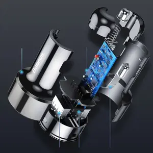 Baseus Magic Series Įkroviklis su skaitmeniniu ekranu 2x USB QC3.0 45W 6A juoda (CCMLC20A-01)