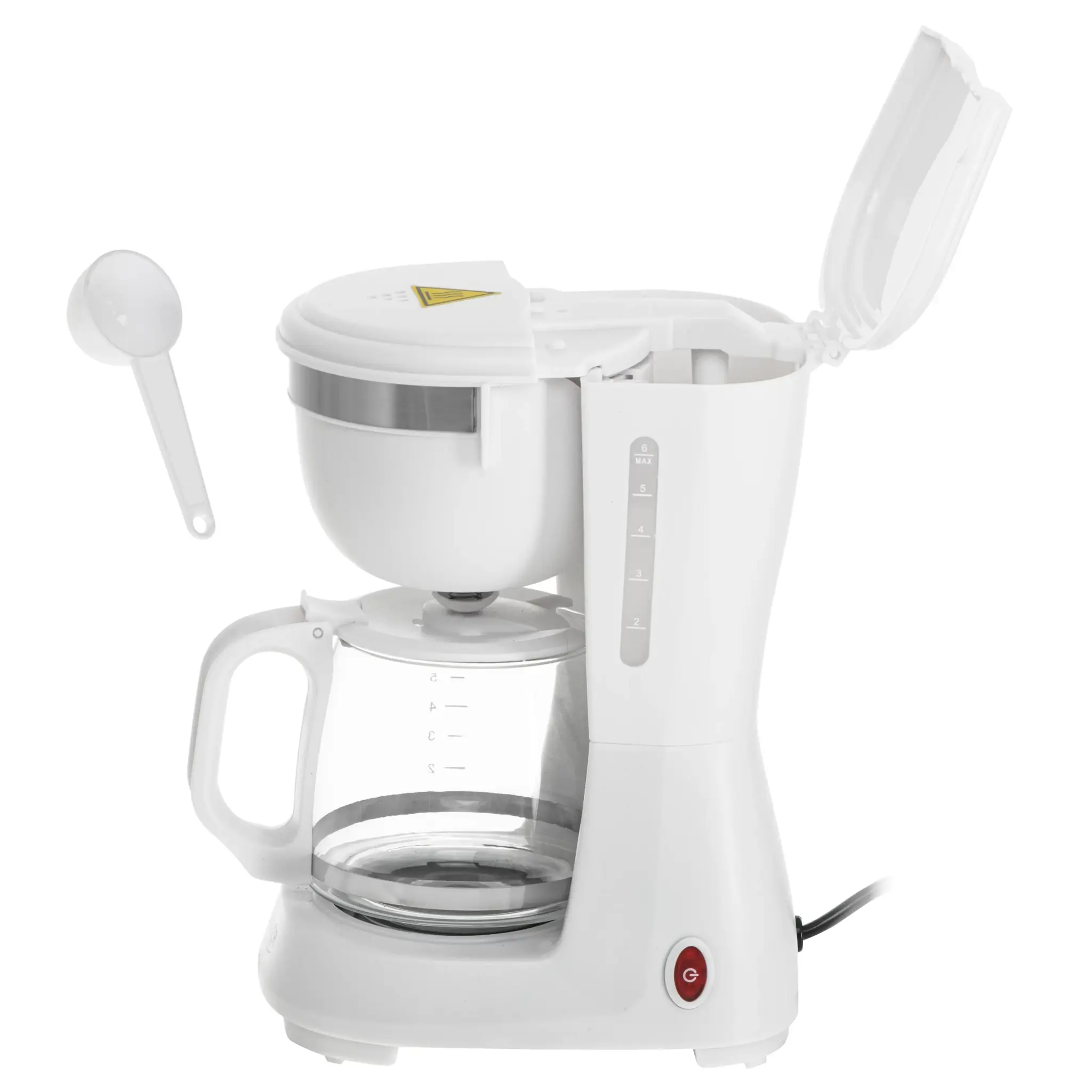 Kavos aparatas Adler AD 4381w, 0,6 litrai, Balta, Drip