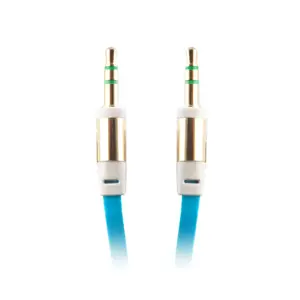 Garso kabelis lizdas 3,5 mm - lizdas 3,5 mm 1,0 m, mėlynas, nefasuotas