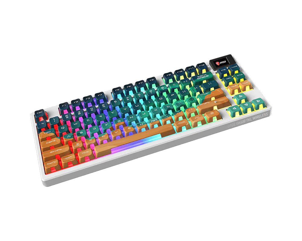 MSI FORGE GK600 TKL WIRELESS MARS | Gaming Keyboard | Wireless | US | Bluetooth | Wireless connection | Mechanical Linear
