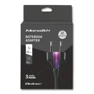 QOLTEC 51508 Nešiojamojo kompiuterio kintamosios srovės maitinimo adapteris Qoltec f Asus 45W 19V 2.37A 3.0x1.0