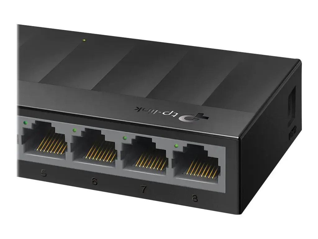 TP-LINK LiteWave 8 prievadų gigabitinis stalinis komutatorius 8 gigabitiniai RJ45 prievadai Stalinis plastikinis korpusas